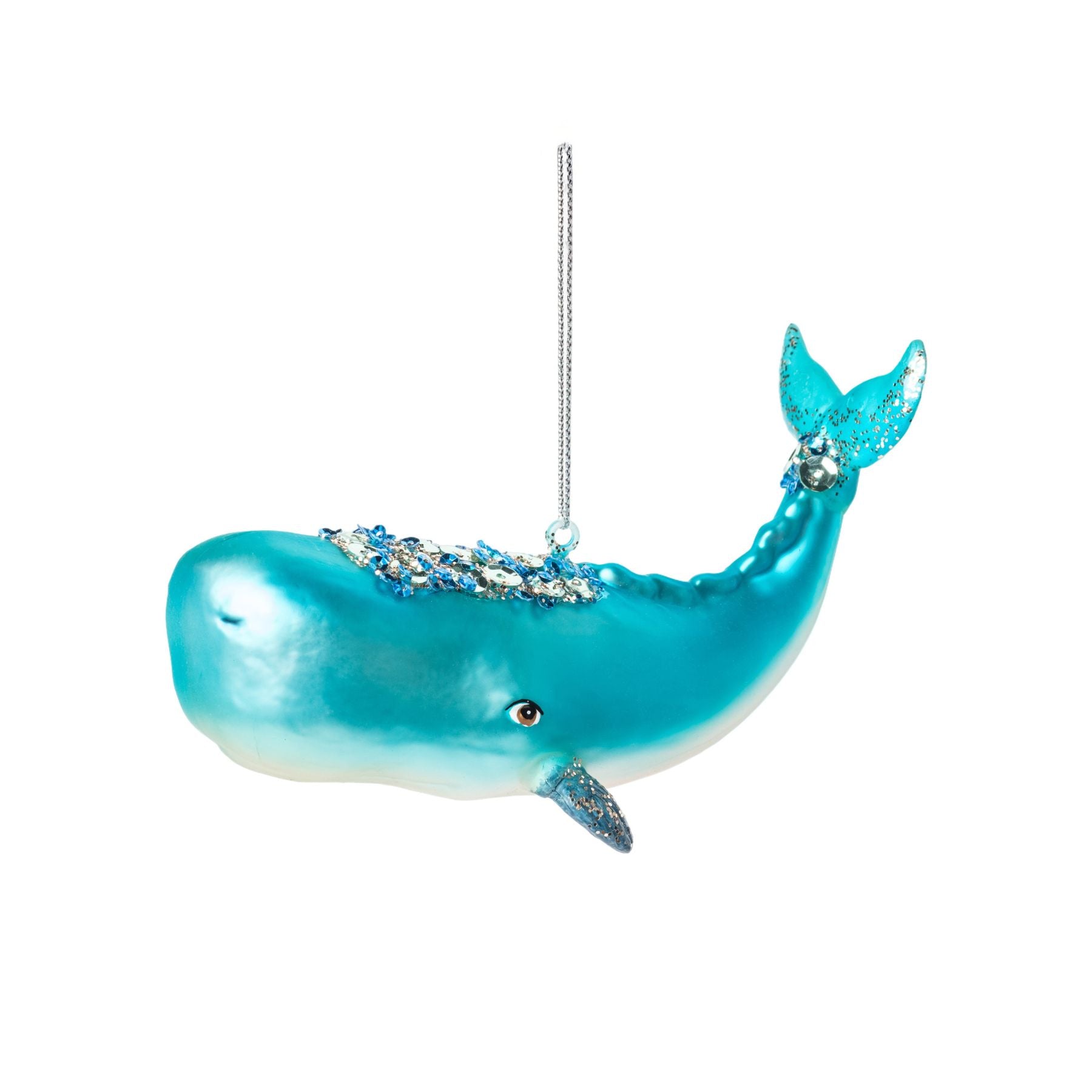 Jeweled Blue Whale Ornament