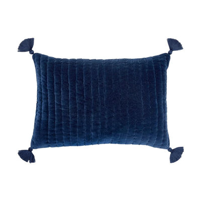 Velvet Indigo Decorative Lumbar Pillow with Insert by John Robshaw