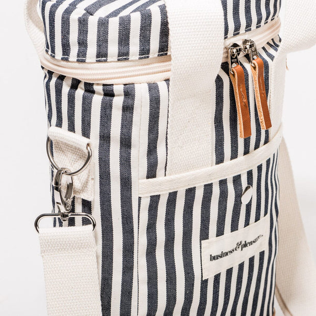 Wine Cooler Tote Bag - Navy Stripe