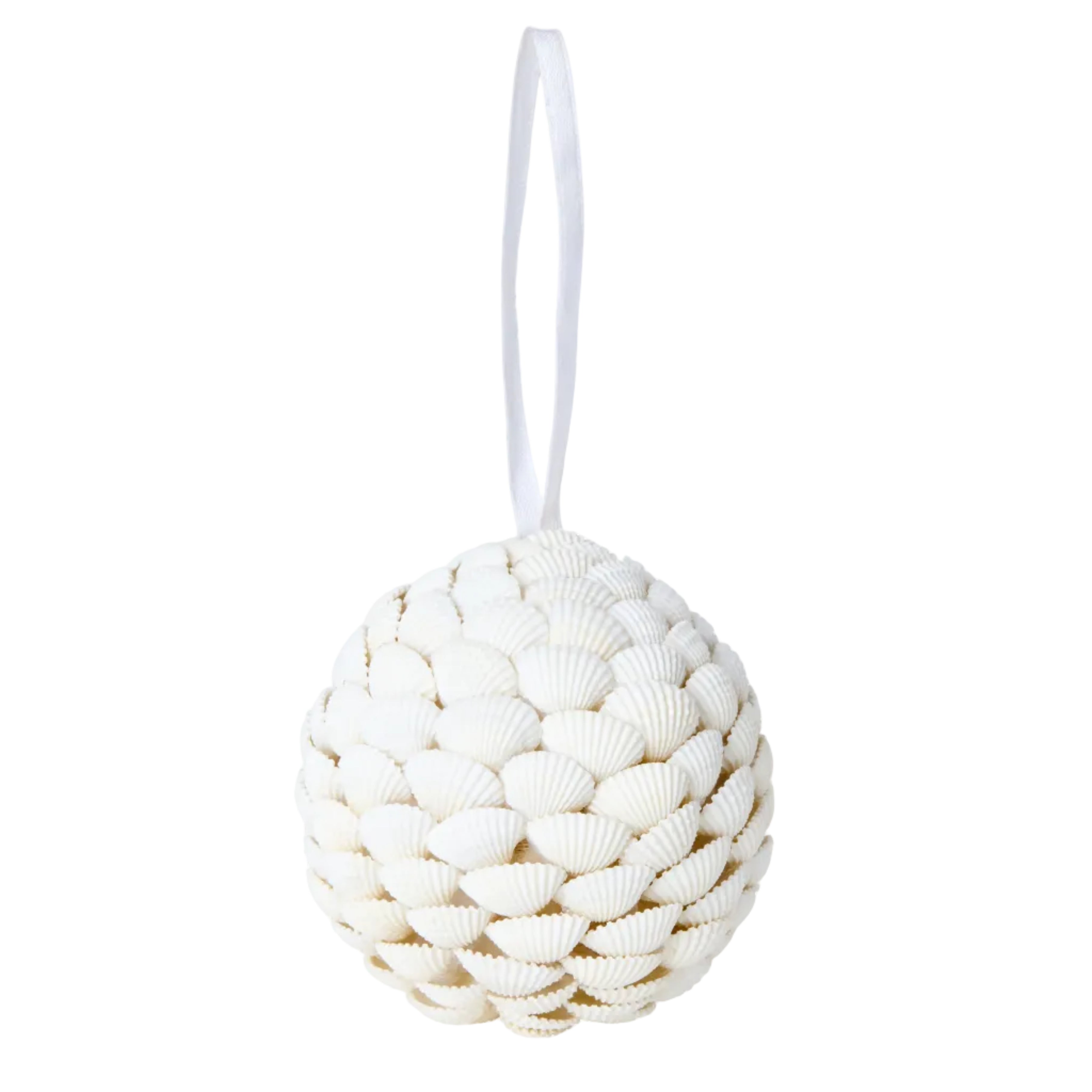 White Shell Ornament - Set of 2