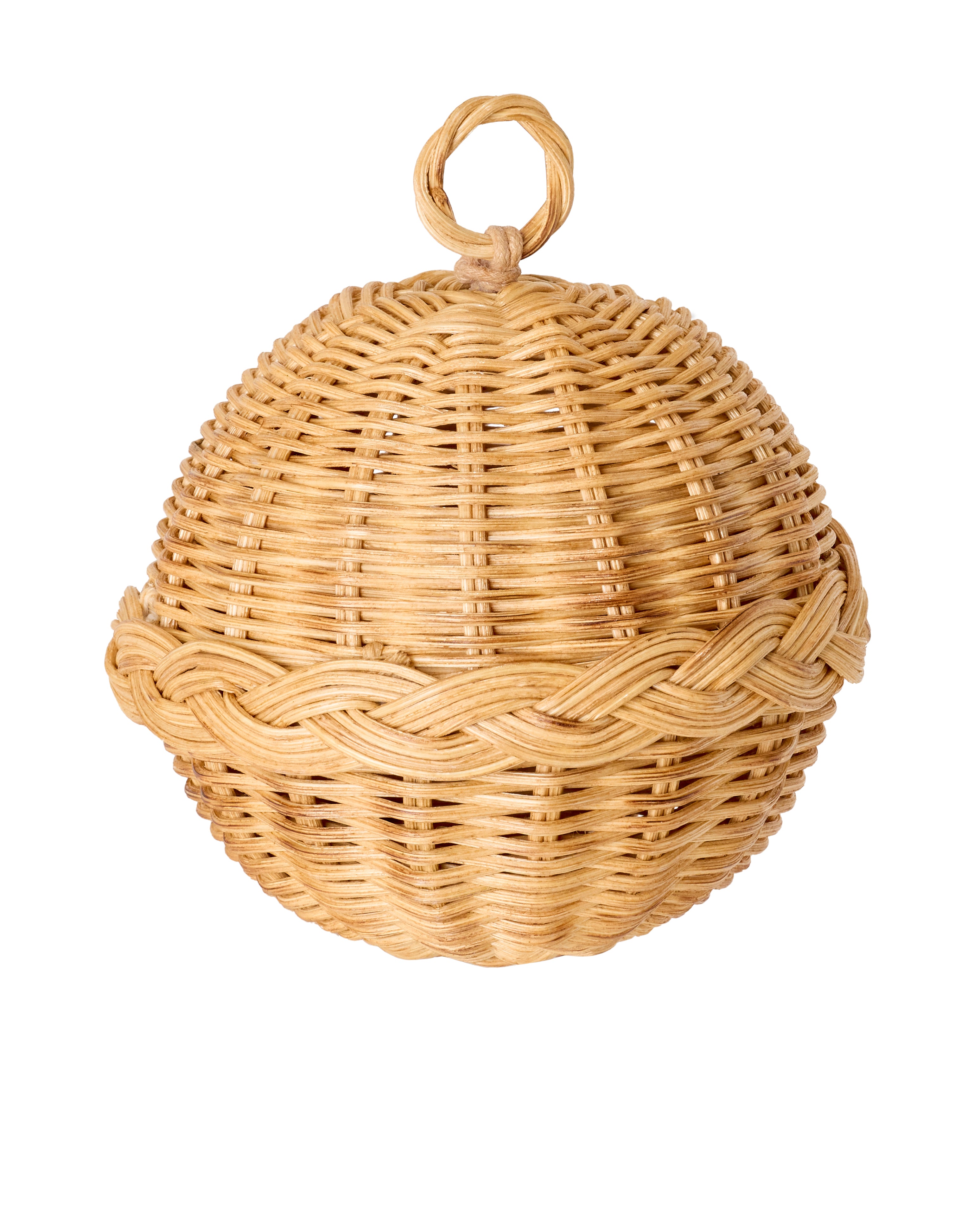 Braided Rattan Ornament Warm Honey - Set of 2