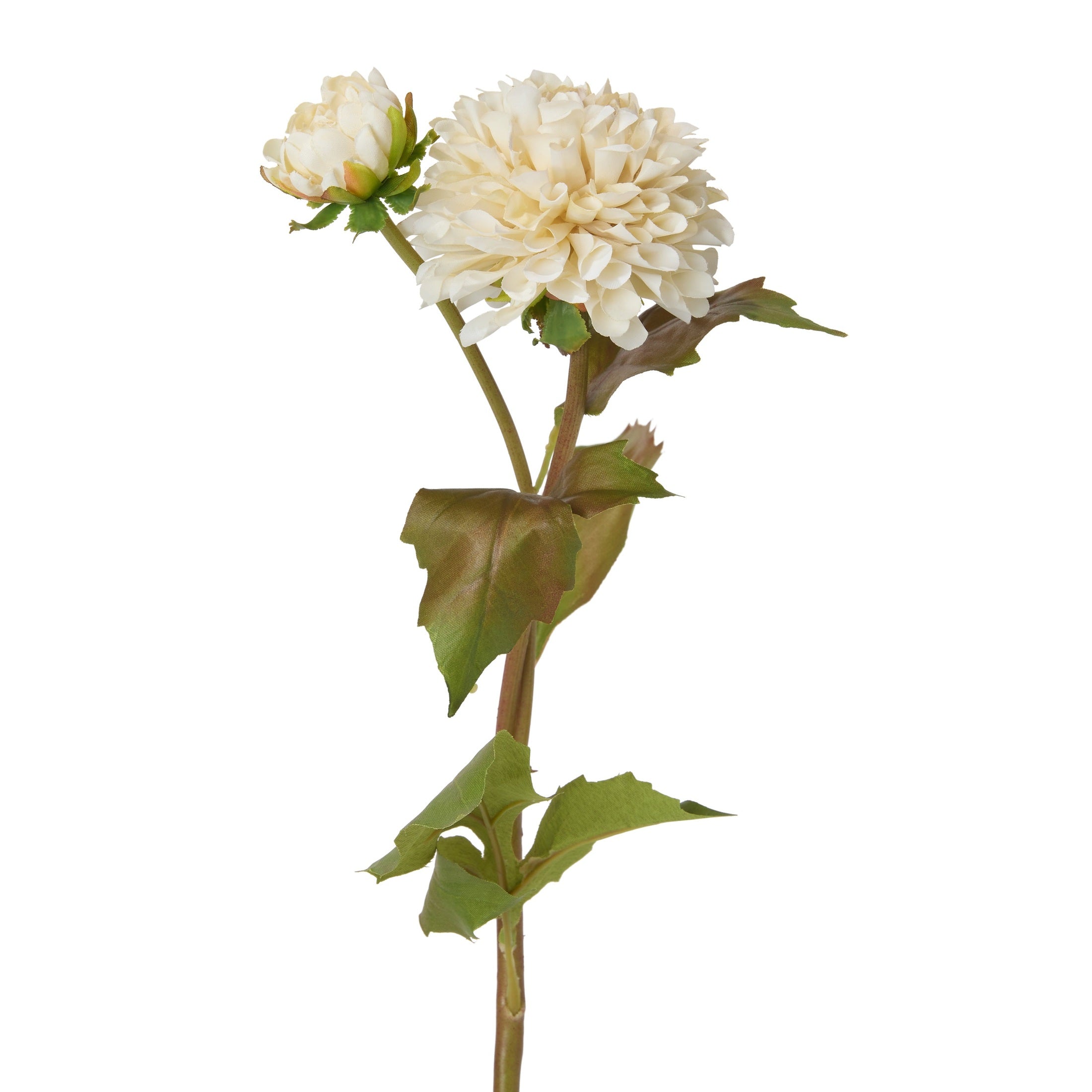 Cream Dahlia Faux Stem