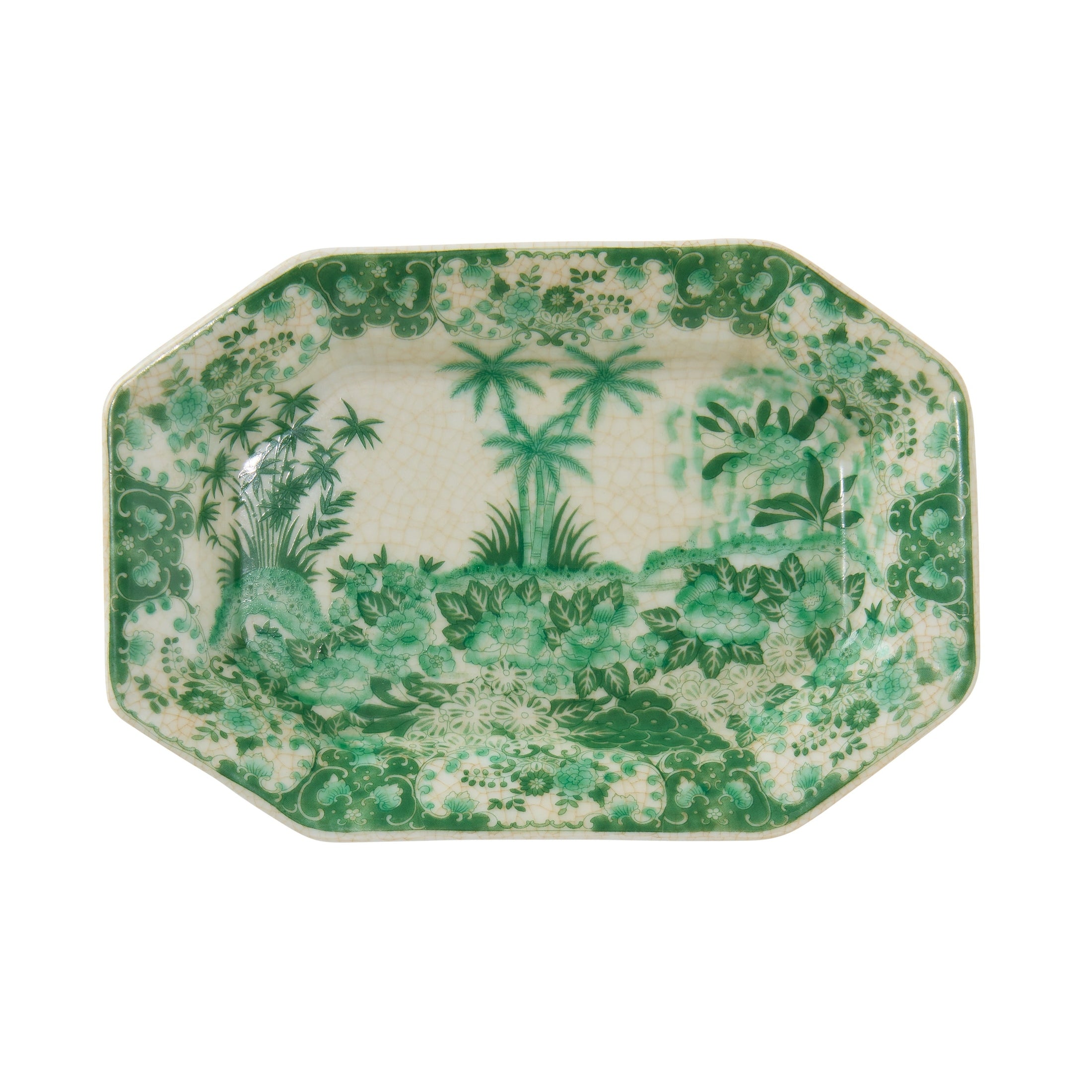 Green Palms Trinket Dish