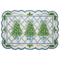 Grandmillennial Christmas Hook Rug