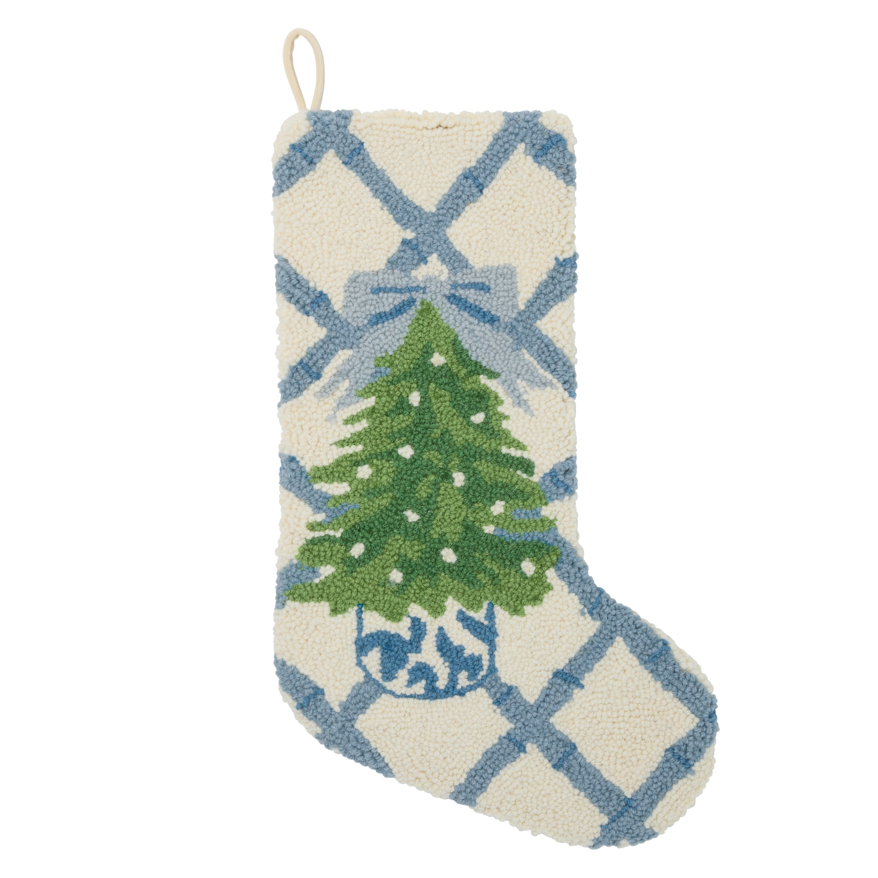 Grandmillennial Christmas Hook Stocking