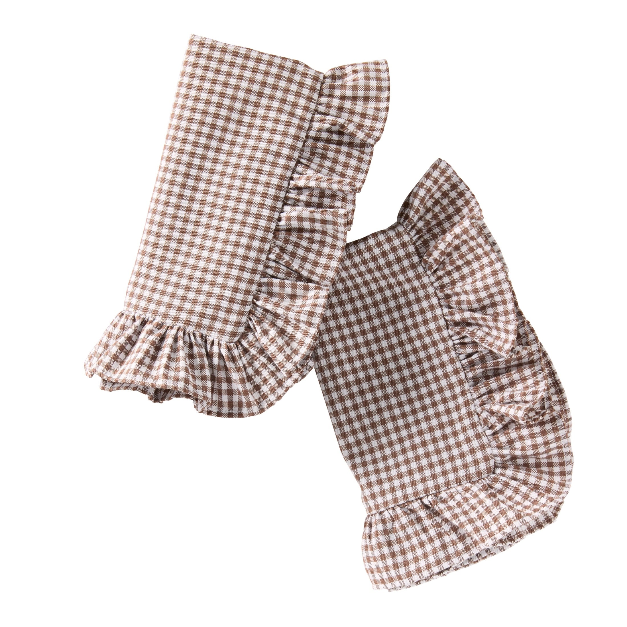 Cinnamon Gingham Ruffle Napkin - Set of 2