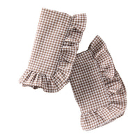 Cinnamon Gingham Ruffle Napkin - Set of 2