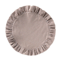 Cinnamon Gingham Ruffle Placemat - Set of 2