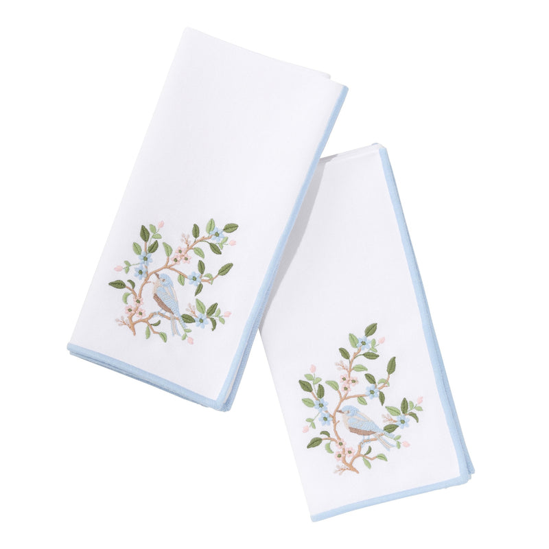 Wren Embroidered Napkin - Set of 2 By Randi Garrett