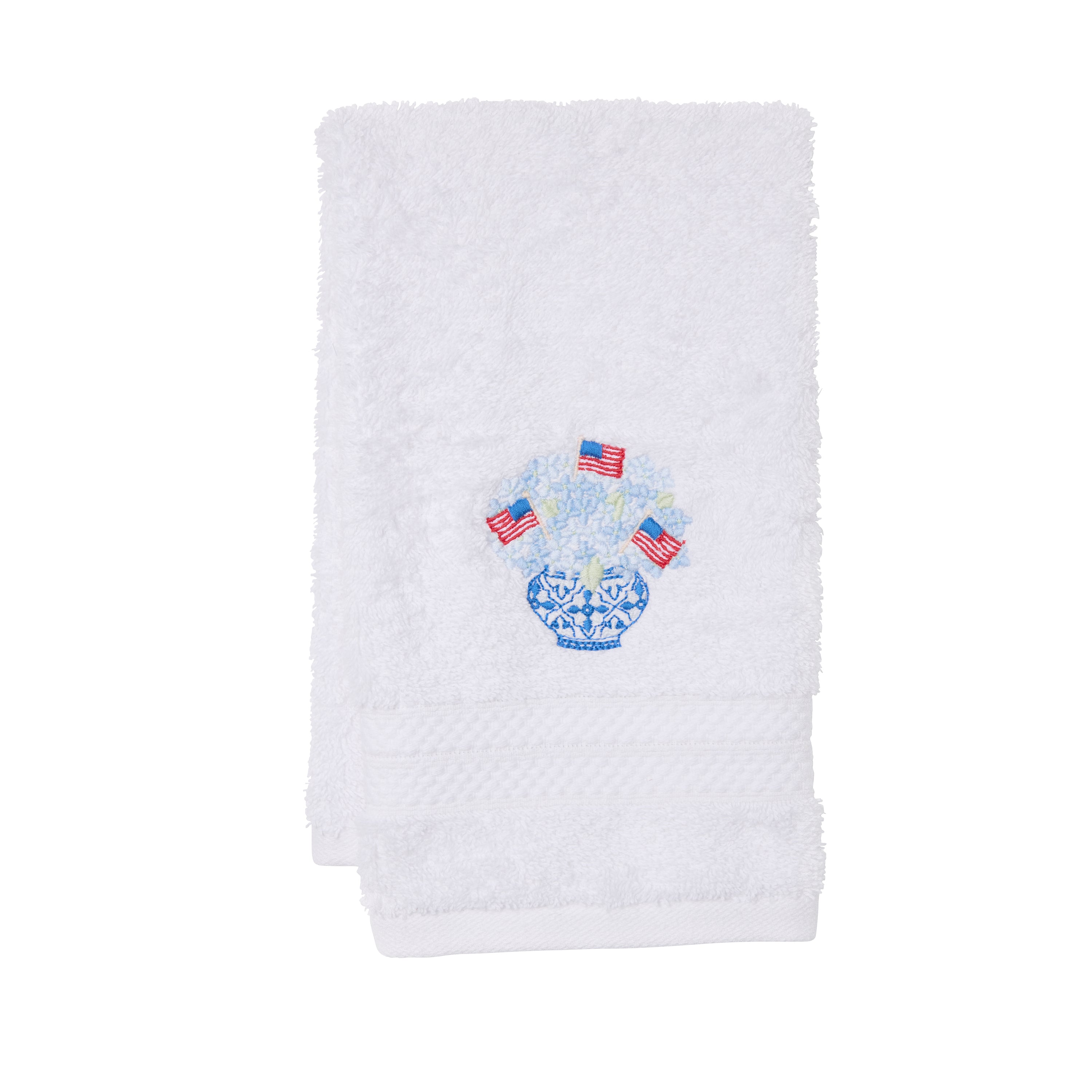 Patriotic Hydrangea Terry Guest Towel