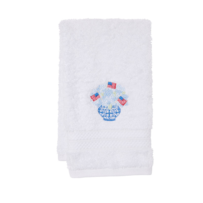 Patriotic Hydrangea Terry Guest Towel