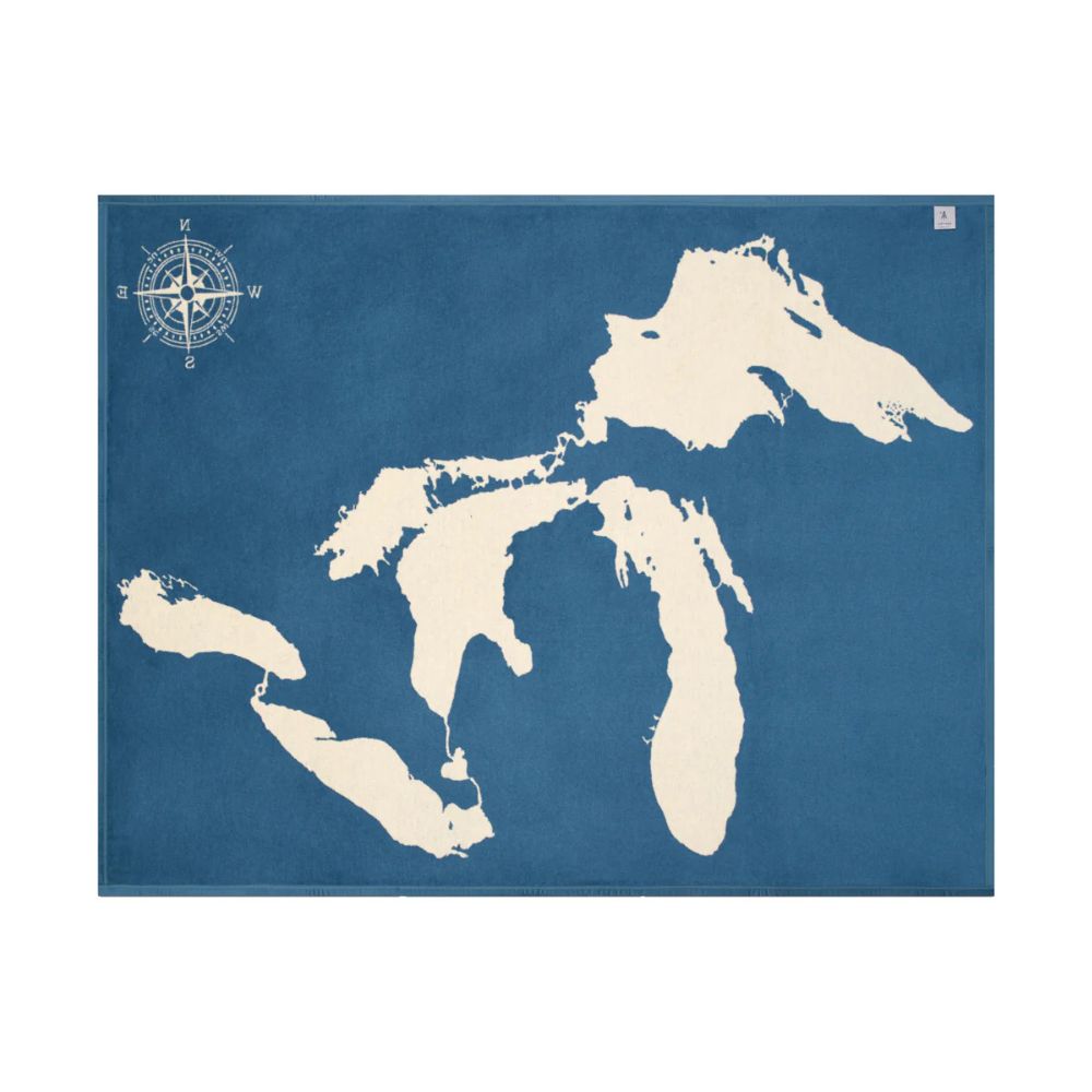 Great Lakes Map Blanket
