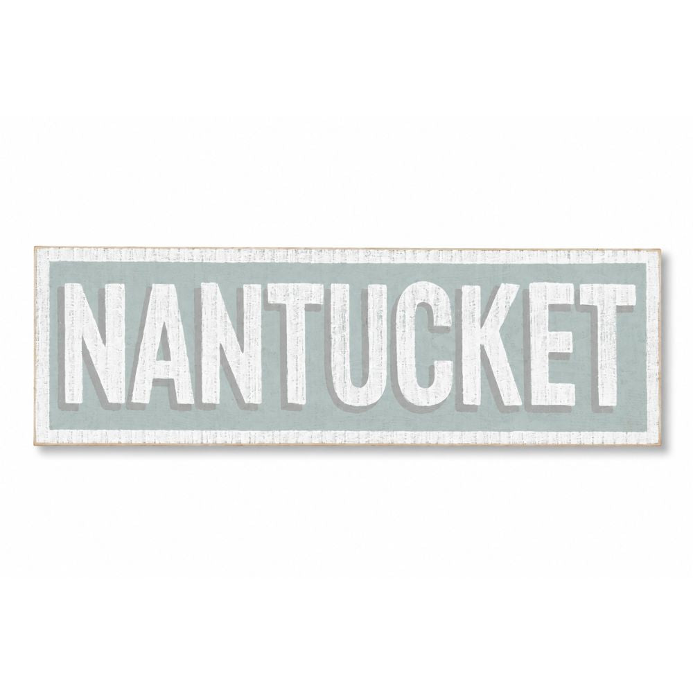 Nantucket Hand Painted Wood Sign