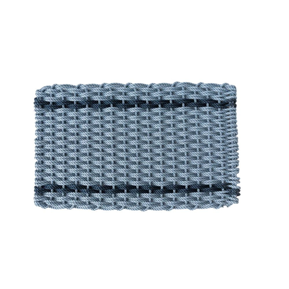 Nautical Rope Doormat - Glacier Bay with Navy Stripes