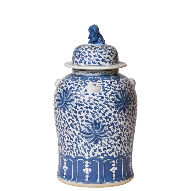 Lotus Flower Temple Jar