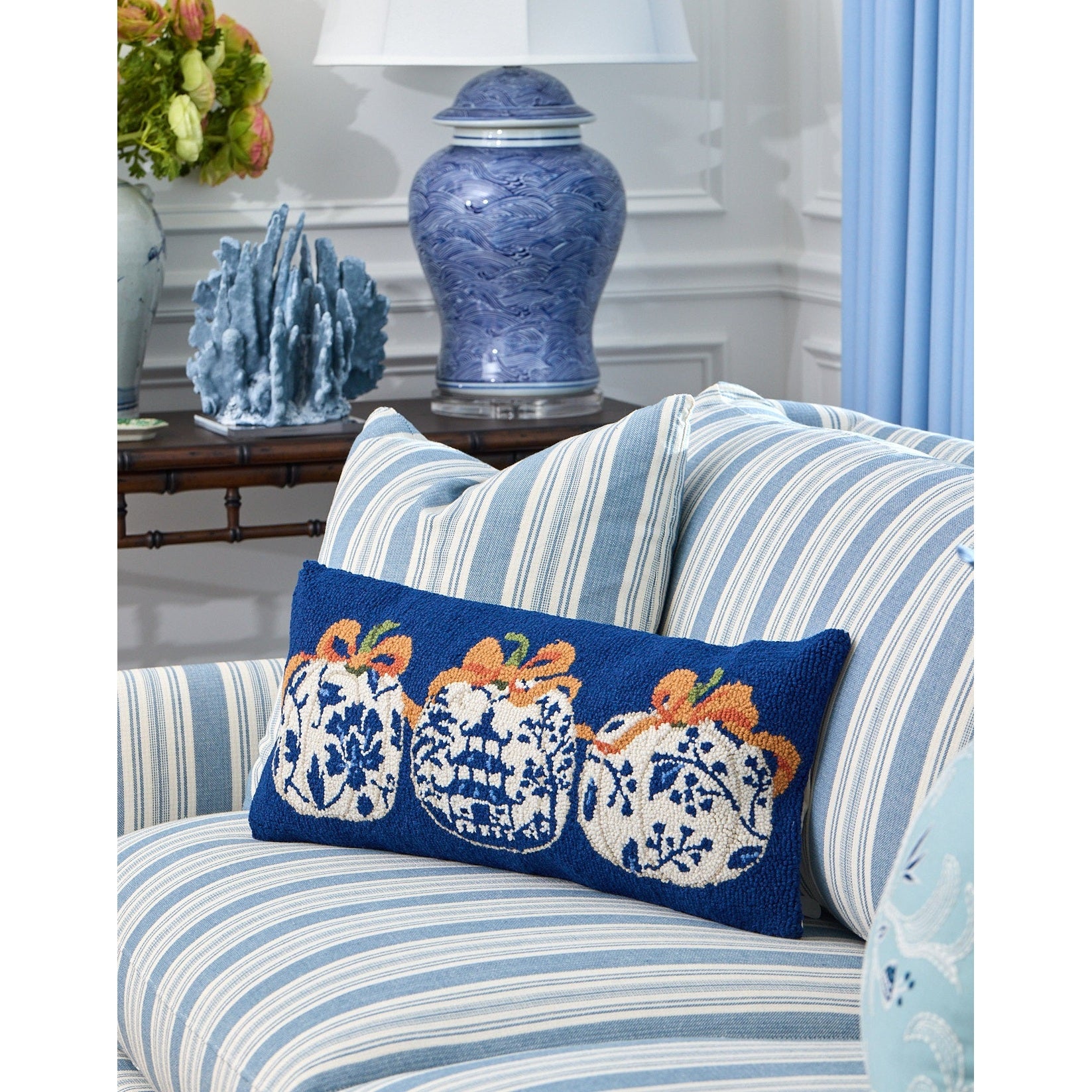 Chinoiserie Pumpkin Hook Pillow – Cailini Coastal