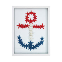 Patriotic Starfish Anchor Framed Art