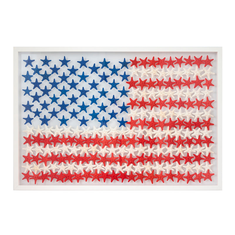 Starfish Spangled Flag Framed Art