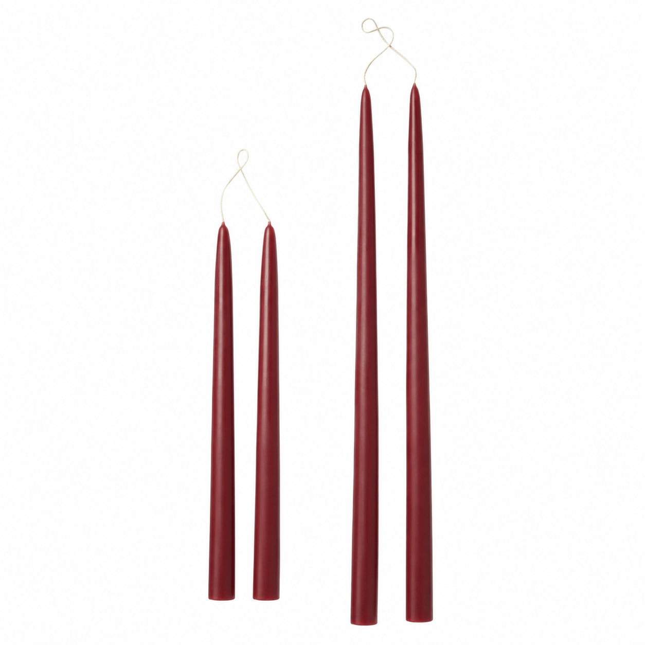 Crimson Taper Candles