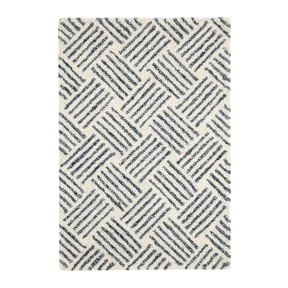 Sailors Knot Hand Hooked Wool Rug - Indigo
