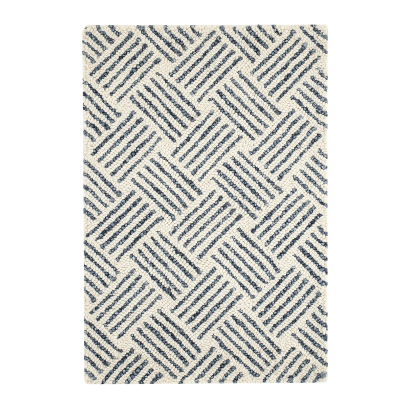 Sailors Knot Hand Hooked Wool Rug - Indigo
