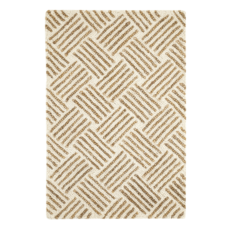 Sailors Knot Hand Hooked Wool Rug - Natural