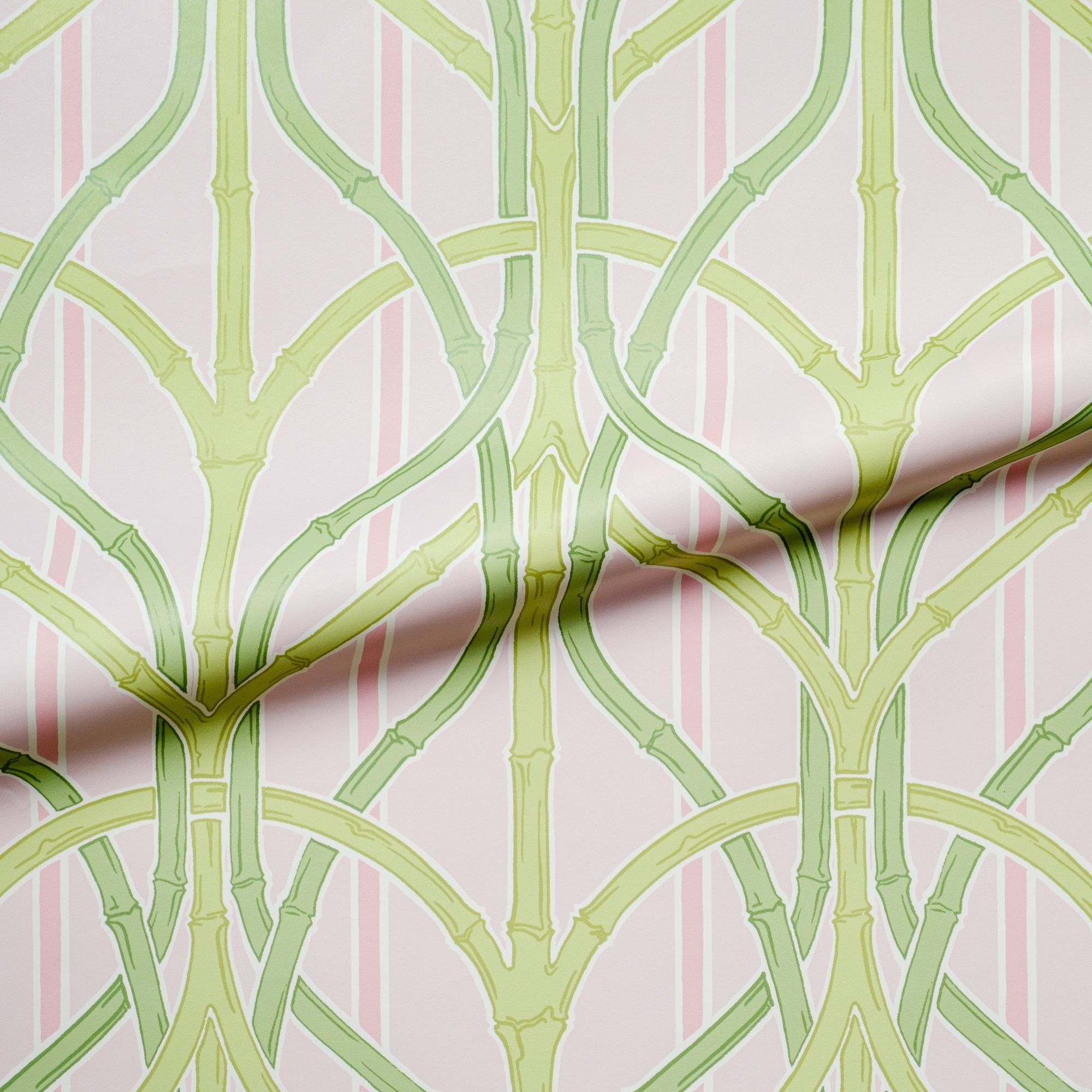 Bamboo Trellis Blush Wallpaper Swatch