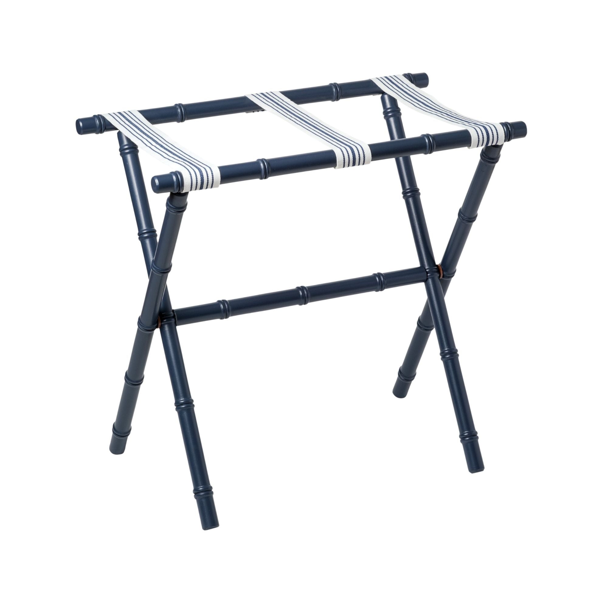 Resort Bamboo Luggage Rack - Navy/Navy Classic Stripes