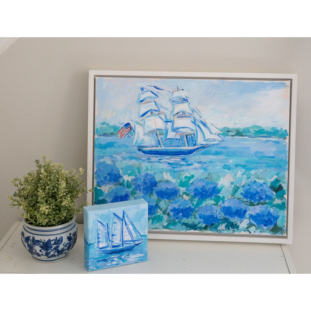 Don't Give Up the Ship Original Framed Painting – Cailini Coastal