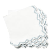 Dotted Scallop Linen Napkin Set