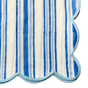 Coastal Stripe Scallop Tablecloth