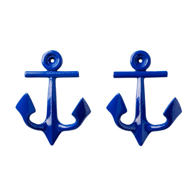 Anchor Wall Hook Set of 2 - Blue