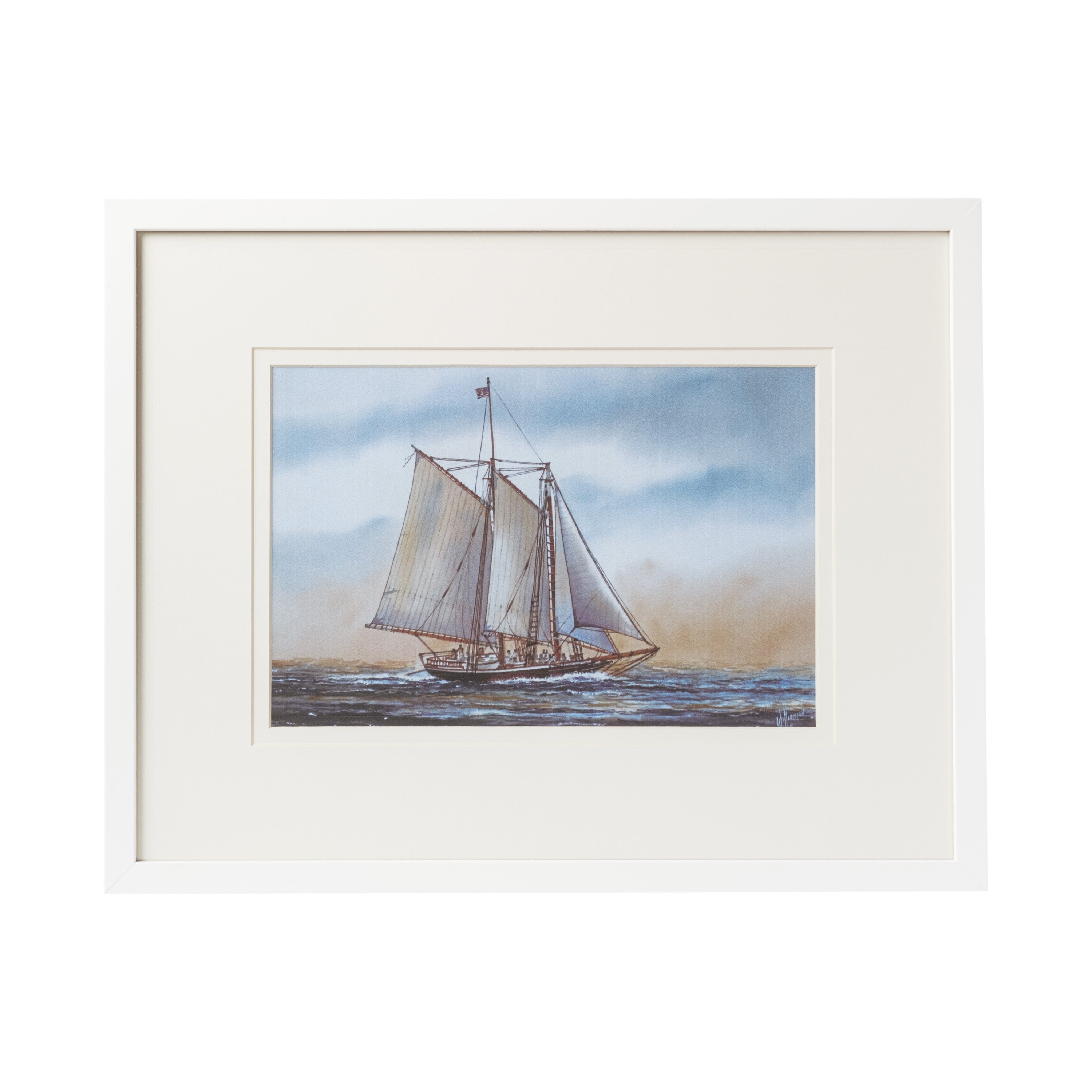 Modern Sailboat Framed Art - E