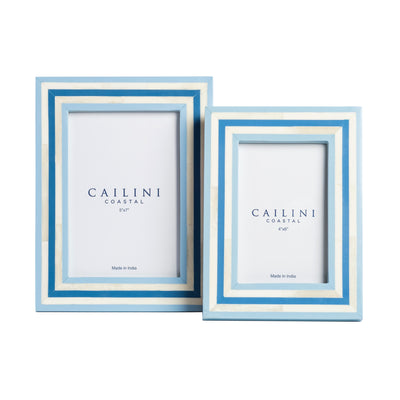 Nantucket Stripe Bone Photo Frame