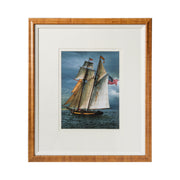 Vintage Sailboat Framed Art