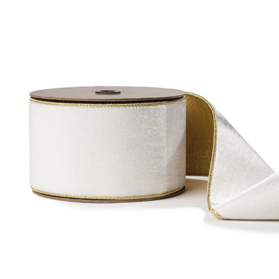 Winter White Velvet Ribbon