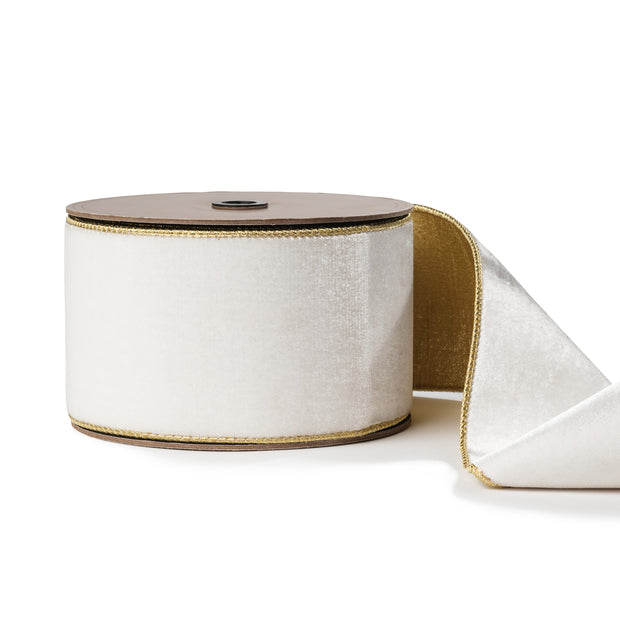 Winter White Velvet Ribbon