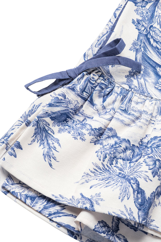 Blue & White Toile Ruffle Tree Skirt