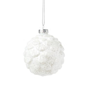 White Glass Pinecone Ornament