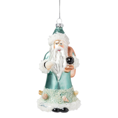 Coastal Santa Ornament