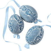 Grandmillennial Egg Ornament - Set of 3