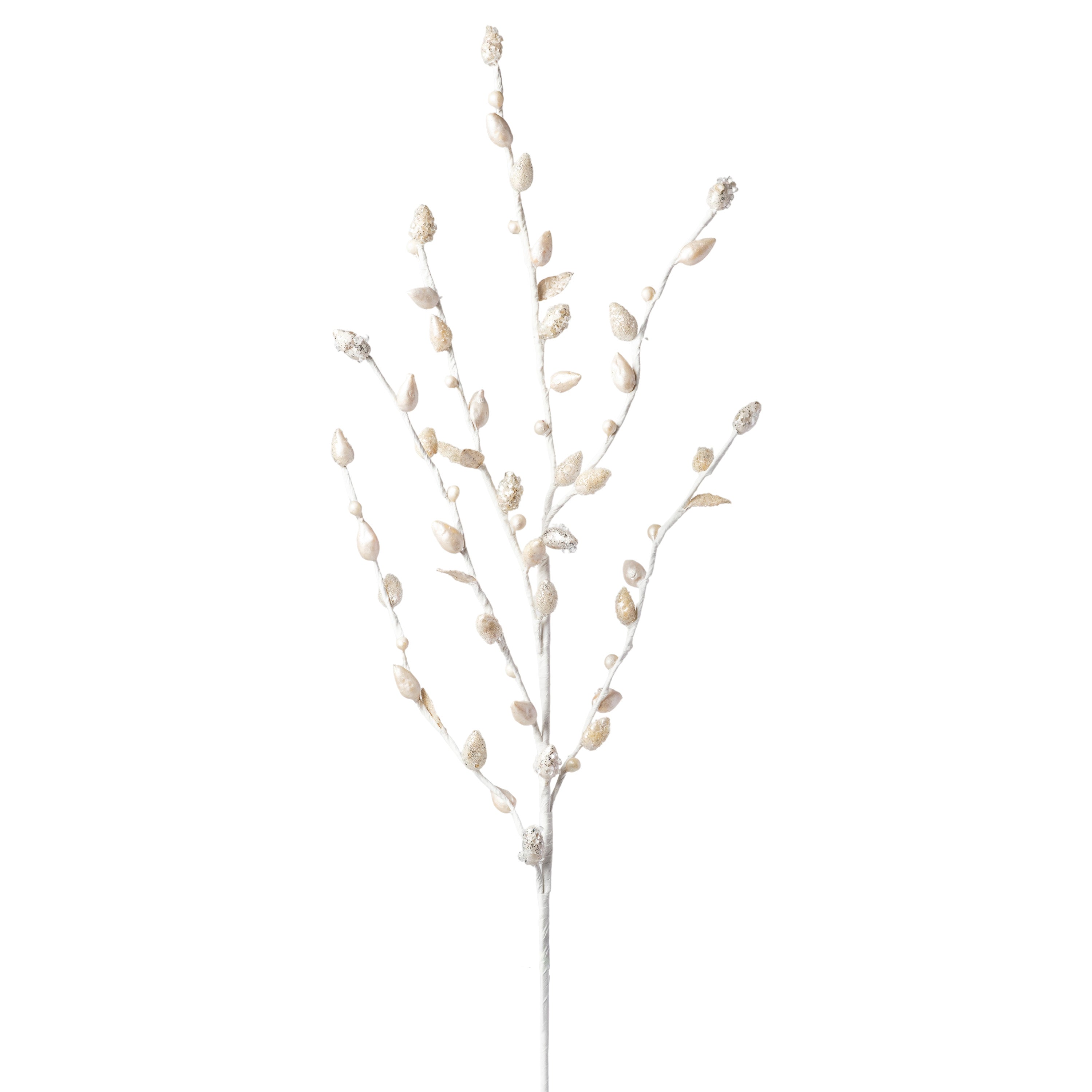 Ivory Pussy Willow Tree Stem - Set of 6