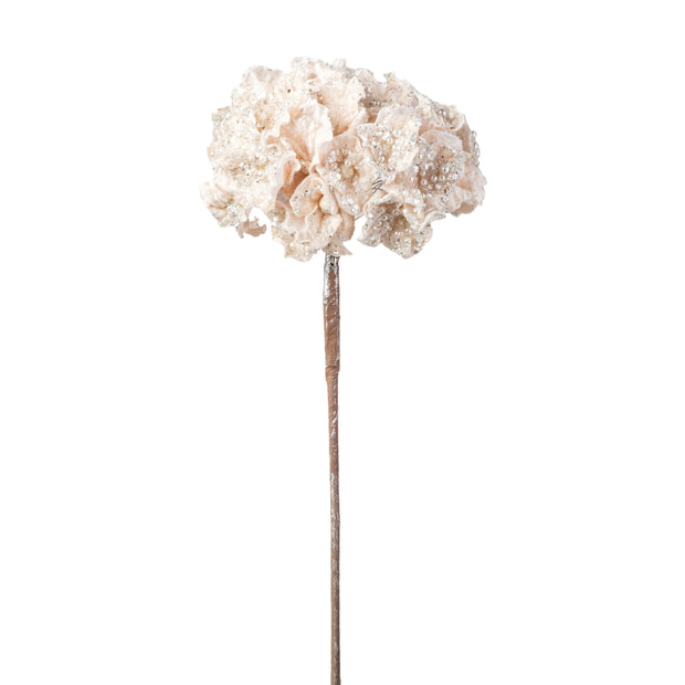 Frosted White Hydrangea Tree Stem - Set of 6