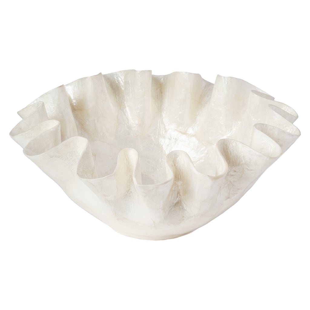 Capiz Flounce Decorative Bowl by Cailini Coastal