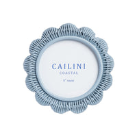 Surfside Scallop Rattan Round Photo Frame