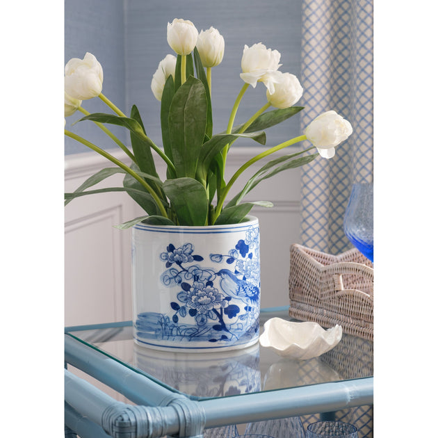 Sparrow in Bloom Cachepot – Cailini Coastal
