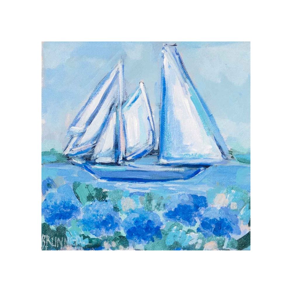 Endless Summer Schooner Original Framed Painting