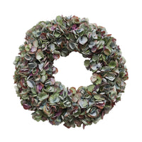 Antiqued Hydrangea Faux Wreath