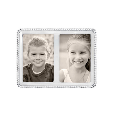 Beaded Double Photo Frame