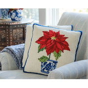 Chinoiserie Poinsettia Hook Pillow
